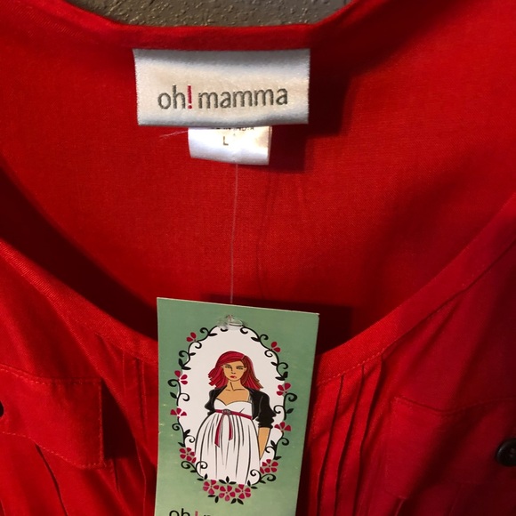 Maternity blouse red - Picture 2 of 3